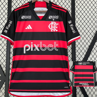 2024/25 Flamengo 1:1 Quality Home Fans Jersey  (All Sponsor 全广告)