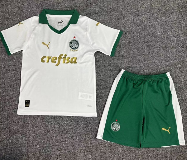 2024/25 Palmeiras Away White Kids Soccer Jersey