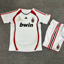 2006/07 AC Away White UCL Final Retro Kids Soccer Jersey