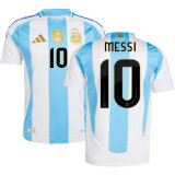 MESSI #10 Argentina 1:1 Quality Home Fans Jersey 2024/25 (Have FlFA World Champion 2022 有胸前章) ★★