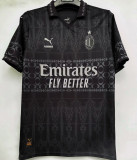 2023/24 AC Milan x PUMA x Pleasures 1:1 Quality 4Th Black Fans Soccer Jersey