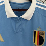 DE BRUYNE #7 Belgium 1:1 Quality Away Fans Soccer Jersey 2024/25 ★★