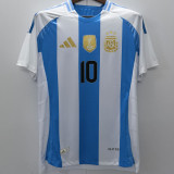 2024/25 Argentina Home Player Version Soccer Jersey  (Have FlFA World Champion 2022 有胸前章)
