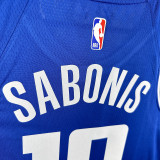 2024 Kings  SABONIS #10 Blue City Edition NBA Jerseys 热压