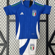 2024/25 Italy Home Blue kids Soccer Jersey