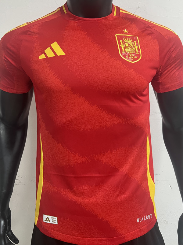 2024/25 Spain Home Red Player Version Soccer Jersey