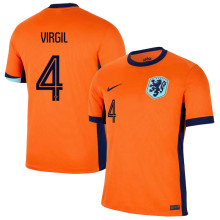 VIRGIL #4 NL Home 1:1 Quality Orange Fans Jersey 2024/25 ★★