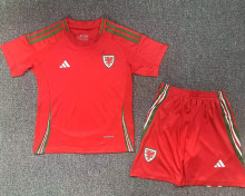 2024/25 Wales Home Red Kids Soccer Jersey