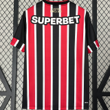 2024/25 Sao Paulo 1:1 Away Fans Soccer Jersey (All Sponsor 全广告)