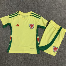 2024/25 Wales Away Yellow Kids Soccer Jersey