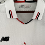 2024/25 Sao Paulo 1:1 Home White Fans Soccer Jersey  (All Sponsor 全广告)