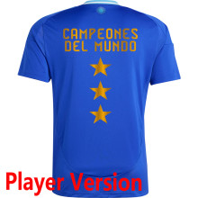 CAMPEONES DEL MUNDO 3 Stars Away Blue Player Version Jersey 2024/25 球员版 ★★