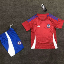 2024/25 Chile Home Red Kids Soccer Jersey