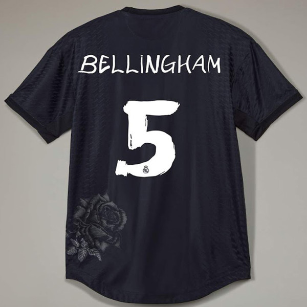 BELLINGHAM #5 RM x Y-3 Black Fans Soccer Jersey 2024/25 黑色 ★★
