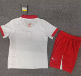 2024/25 Poland Home White Kids Soccer Jersey