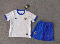 2024/25 France Away White Kids Soccer Jersey