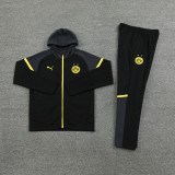 2024/25 BVB Black Hoody Zipper Jacket Tracksuit