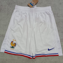 2024/25 France Home White Fans Shorts Pants