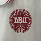 2024/25 Denmark Away White Fans Soccer Jersey