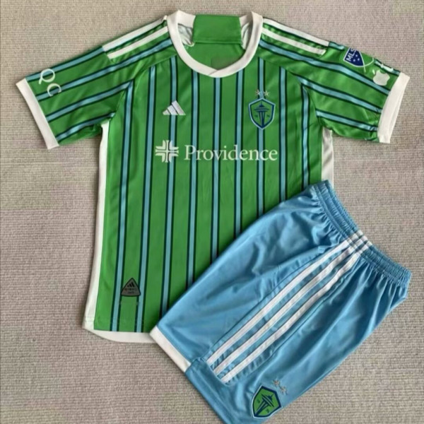 2024/25 Seattles Sounders Home Kids Soccer Jersey 西雅图海湾