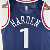 2024/25 Clippers HARDEN #1 Sapphire Blue NBA Jerseys