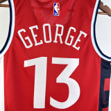 2024/25 Clippers GEORGE #13 Red NBA Jerseys