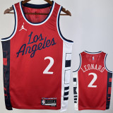 2024/25 Clippers LEONARD #2 Red NBA Jerseys