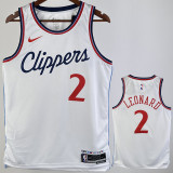 2024/25 Clippers LEONARD #2 White NBA Jerseys