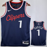 2024/25 Clippers HARDEN #1 Sapphire Blue NBA Jerseys