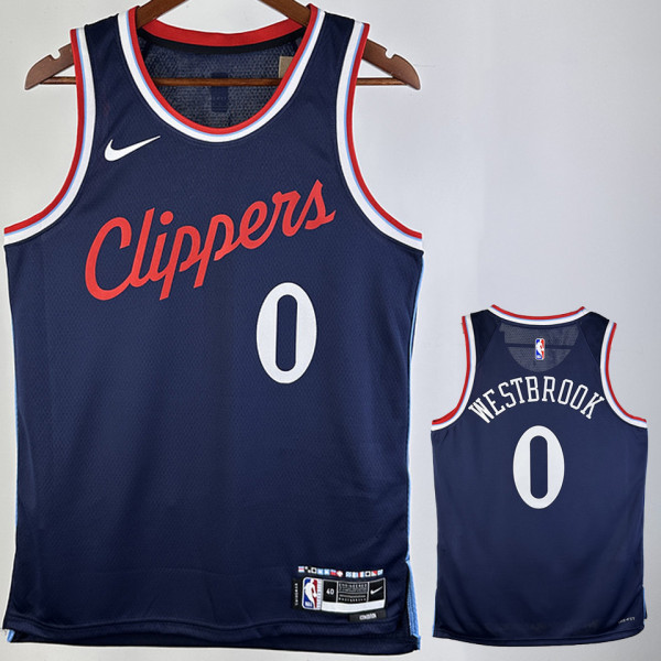 2024/25 Clippers WESTBROOK #0 Sapphire Blue NBA Jerseys