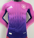 2024/25 Germany Away Pink Player Version Long Sleeve Jersey