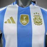 2024/25 Argentina Home Player Version Long Sleeve Jersey  (Have FlFA World Champion 2022 有胸前章)