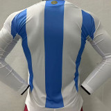 2024/25 Argentina Home Player Version Long Sleeve Jersey  (Have FlFA World Champion 2022 有胸前章)