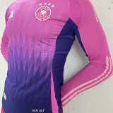 2024/25 Germany Away Pink Player Version Long Sleeve Jersey