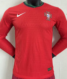 2024/25 Portugal Home Red Player Version Long Sleeve Jersey