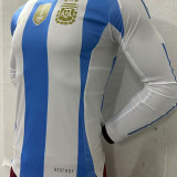 2024/25 Argentina Home Player Version Long Sleeve Jersey  (Have FlFA World Champion 2022 有胸前章)