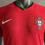 2024/25 Portugal Home Red Player Version Long Sleeve Jersey