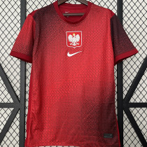 2024/25 Poland Away Red Fans Soccer Jersey