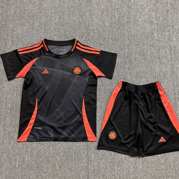 2024/25 Colombia Away Black Kids Soccer Jersey