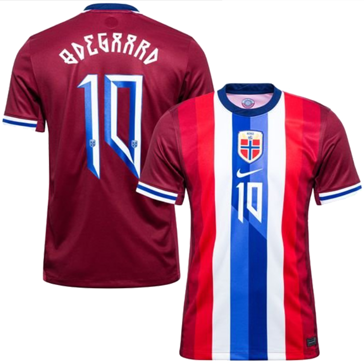 ØDEGAARD #10 Norway Hoem Red Fans Soccer Jersey 2024/25