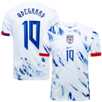 ØDEGAARD #10 Norway Away Fans Soccer Jersey 2024/25 ★★