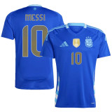2024/25 Argentina 1:1 Quality Away Blue Fans Soccer Jersey (Have FlFA World Champion 2022 有胸前章)