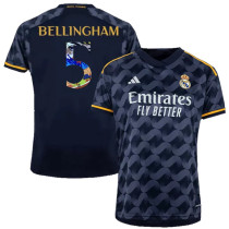 BELLINGHAM #5 RM 1:1 Quality Away Fans Jersey 2023/24 彩色字体 ★★