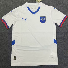 2024/25 Serbia Away White Fans Soccer Jersey
