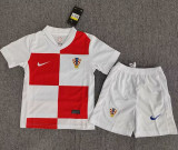 2024/25 Croatia Home Kids Soccer Jersey