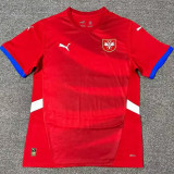 2024/25 Serbia Home Red Fans Soccer Jersey