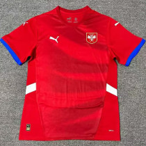 2024/25 Serbia Home Red Fans Soccer Jersey
