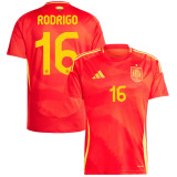 RODRIGO #16 Spain 1:1 Quality Home Red Fans Jersey 2024/25 ★★