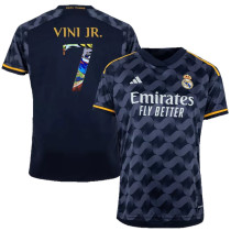 VINI JR． #7 RM 1:1 Quality Away Fans Jersey 2023/24 彩色字体 ★★