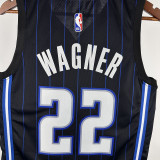 2024/25 Magic WAGNER #22 Black NBA Jerseys Hot Pressed